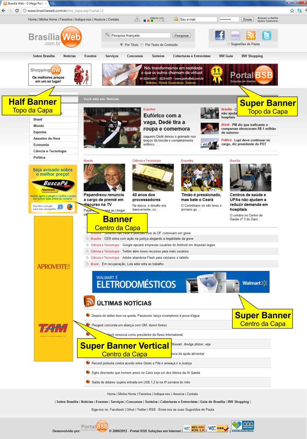 Publicidade nas Capas