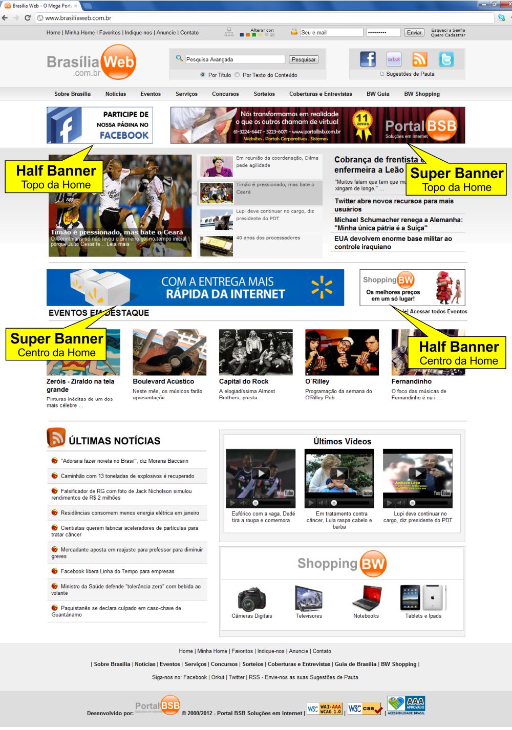 Publicidade na Home